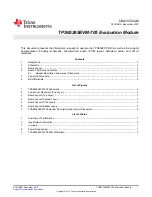 Предварительный просмотр 1 страницы Texas Instruments TPS65265EVM-705 User Manual