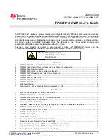 Предварительный просмотр 1 страницы Texas Instruments TPS65313-EVM User Manual