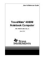 Preview for 1 page of Texas Instruments TravelMate 4000M User Reference Manual