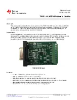 Предварительный просмотр 1 страницы Texas Instruments TRS3122EEVM User Manual