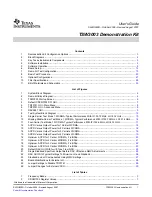 Preview for 1 page of Texas Instruments TSW3003 Manual