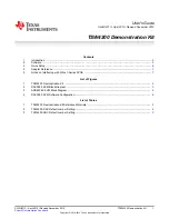 Texas Instruments TSW4200 User Manual preview