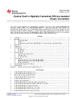 Preview for 1 page of Texas Instruments UCD3138A64CEVM-660 User Manual