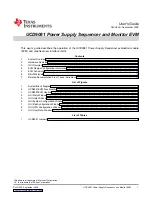 Preview for 1 page of Texas Instruments UCD9081 User Manual