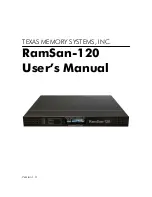 Preview for 1 page of Texas Memory Systems RamSan-120 User Manual