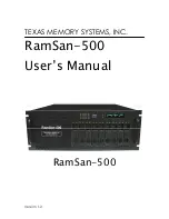 Preview for 1 page of Texas Memory Systems RamSan-500 User Manual