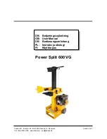 Предварительный просмотр 1 страницы Texas Power Split 600 VG User Manual