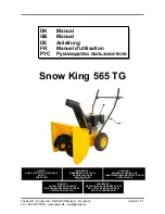 Texas Snow King 565 TG Manual preview