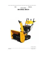 Texas Snowbuster 1100E User Manual preview