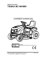 Texas XC140-98H Owner'S Manual предпросмотр