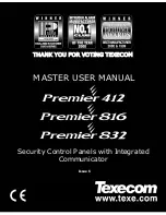 Texecom Premier 412 Master User Manual preview