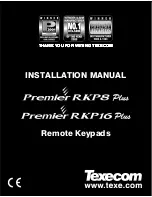 Texecom Premier RKP8 Plus Installation Manual preview