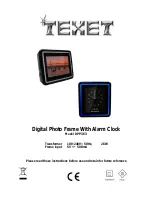 texet DPF-363 Manual предпросмотр