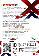 texet TPB-2111 User Manual preview