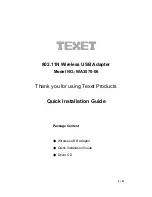 Preview for 1 page of texet WA3070-06 Quick Installation Manual