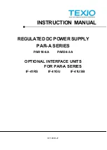 TEXIO PAR-A Series Instruction Manual предпросмотр