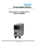 Preview for 1 page of TEXIO PFR-100 SERIES Programming Manual