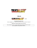 Preview for 1 page of Text Alert Wireless Alert Manual