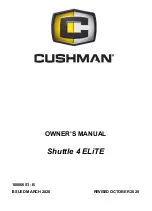 Textron Specialized Vehicles Cushman Shuttle 4 ELiTE 2020 Owner'S Manual preview
