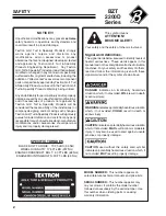 Preview for 4 page of Textron 642225 Setup, Parts & Maintenance Manual