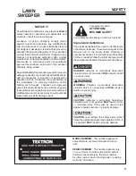 Предварительный просмотр 5 страницы Textron 73-70632 Owner/Operator'S Manual & Illustrated Parts List