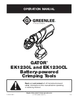 Preview for 1 page of Textron EK1230L Operation Manual