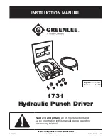 Textron Greenlee 1731 Instruction Manual preview