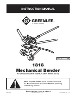 Preview for 1 page of Textron Greenlee 1818 Instruction Manual