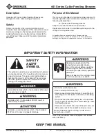 Preview for 2 page of Textron Greenlee 441 Series Instruction Manual