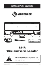 Textron GREENLEE 521A Instruction Manual preview