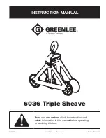 Preview for 1 page of Textron GREENLEE 6036 Instruction Manual