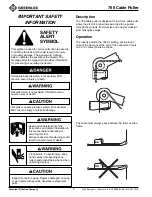 Предварительный просмотр 2 страницы Textron GREENLEE 766 M5 Instruction Manual