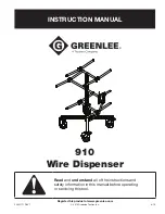 Textron Greenlee 910 Instruction Manual preview