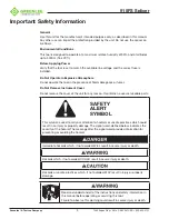 Preview for 4 page of Textron Greenlee 915FS Instruction Manual