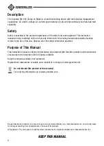 Preview for 2 page of Textron Greenlee CM-600 Instruction Manual