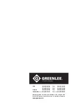 Preview for 44 page of Textron Greenlee CM-600 Instruction Manual