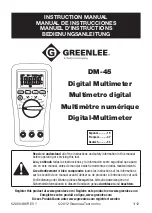 Preview for 1 page of Textron Greenlee DM-45 Instruction Manual