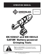 Textron Greenlee EK1550LT Operation Manual preview