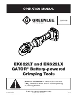 Textron Greenlee EK622LT Operation Manual preview