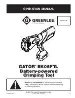 Textron Greenlee Gator EK06FTL Operation Manual preview