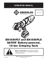 Textron Greenlee GATOR EK1550FLX Operation Manual preview