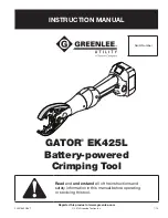 Предварительный просмотр 1 страницы Textron Greenlee GATOR EK425L Instruction Manual