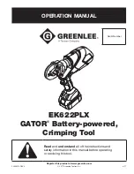 Preview for 1 page of Textron GREENLEE GATOR EK622PLX Operation Manual