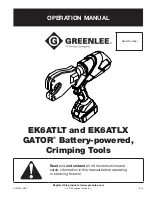 Предварительный просмотр 1 страницы Textron GREENLEE GATOR EK6ATLT Operation Manual