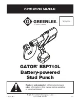 Предварительный просмотр 1 страницы Textron Greenlee Gator ESP710L Operation Manual