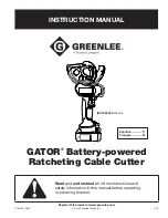 Textron Greenlee GATOR ESR1000LX Instruction Manual preview