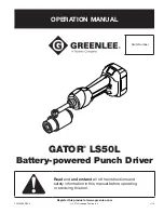 Textron GREENLEE GATOR LS50L Operation Manual preview