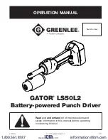 Textron Greenlee GATOR LS50L11B Operation Manual preview