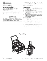 Preview for 8 page of Textron Greenlee H4905A Manual