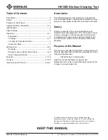 Preview for 2 page of Textron Greenlee HK12ID Instruction Manual